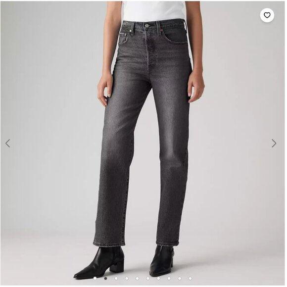 Levi's Black Wash High-Rise Ankle Jeans - Picture 2 of 11